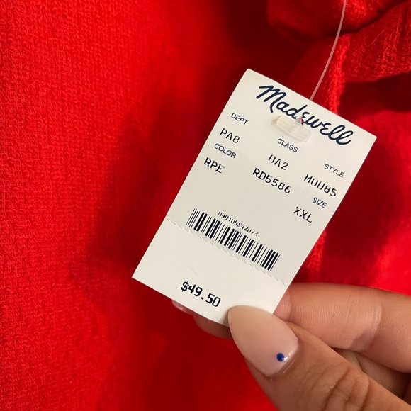 Madewell Tie Front Tank Top in Red - Picture 4 of 7